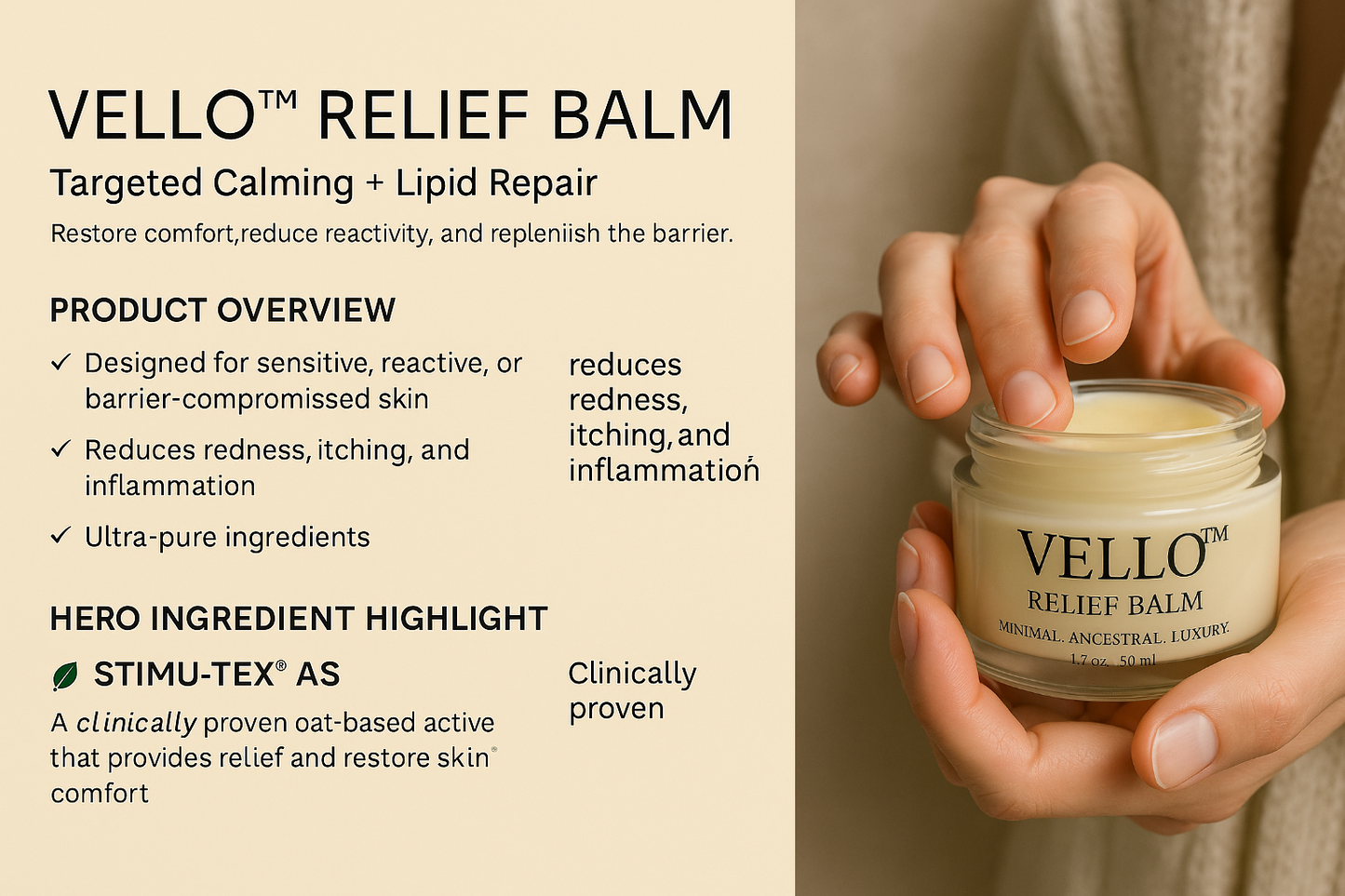Vello Relief Balm